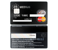So sieht die MediusCard - Medius Prepaid Mastercard -  in Echt aus