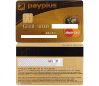 So sieht die Payplus Prepaid Mastercard in Echt aus